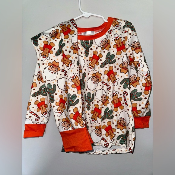 Festive Santa and Cactus Pajama Set - Picture 1 of 1